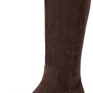 Brand New Knee High Boots for Women, 8, Chocolate Suede, Round Toe